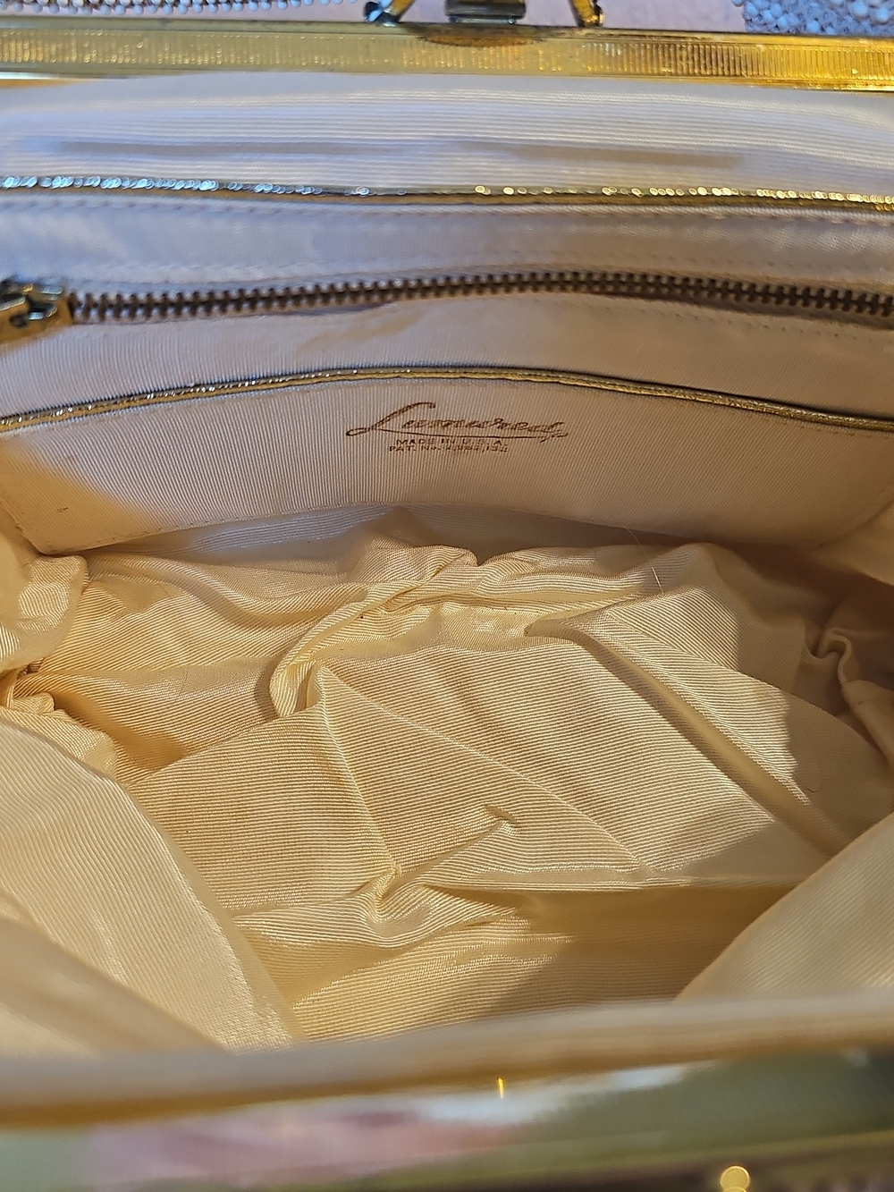 Vintage La Regale Hand-Beaded Floral Evening Purse | Made in Belgium - Picture 8 of 8